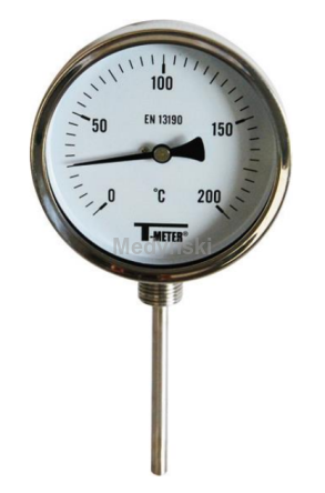 1680003 termometr  Ø100  0/+160°C  L=77mm